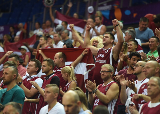 Eiropas čempionāta finālturnīra spēle basketbolā starp Latvijas un Lielbritānijas valstvienībām ''Ulker'' arēnā Stambulā.