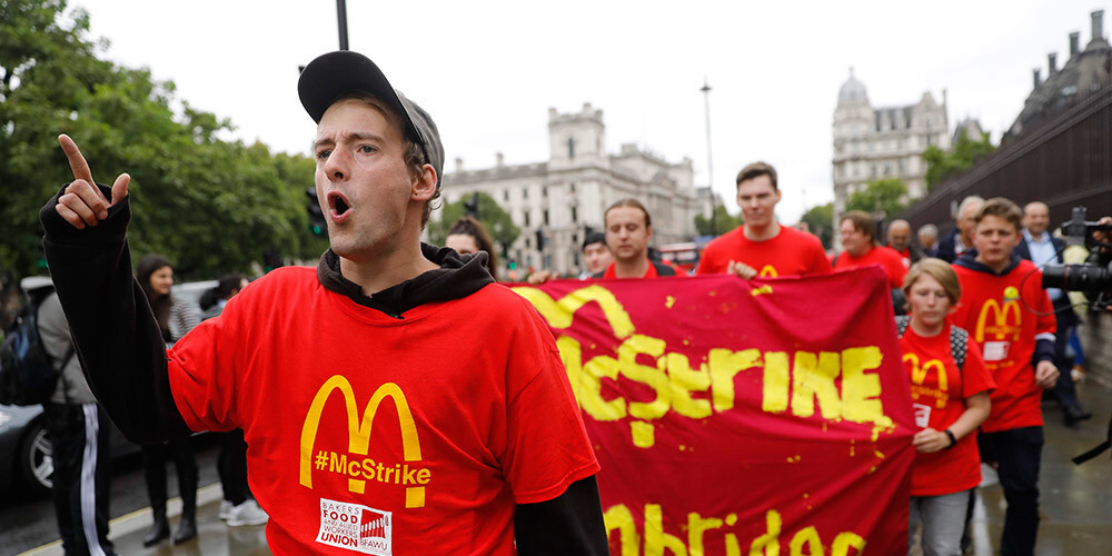 "McDonald's" darbinieki Lielbritānijā pirmo reizi rīko streiku