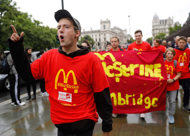 "McDonald's" darbinieki Lielbritānijā pirmo reizi rīko streiku