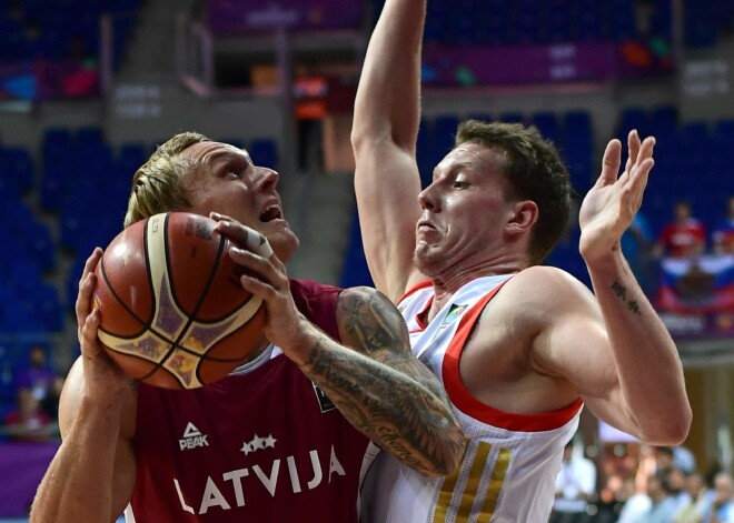 Eiropas čempionāta finālturnīra spēle basketbolā starp Latvijas un Krievijas valstvienībām ''Ulker'' arēnā Stambulā.