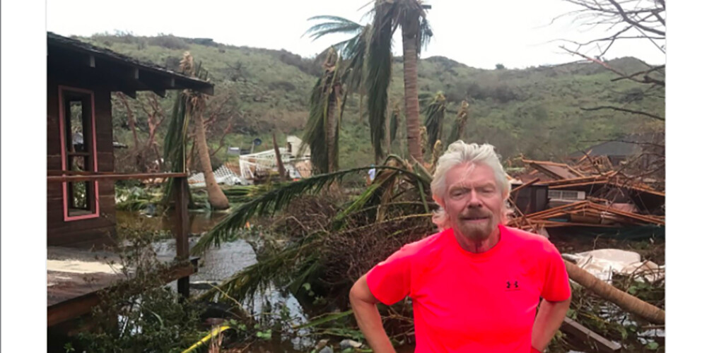 Miljardieris Brensons pasaulei parāda, ko postošā "Irma" nodarījusi viņa mājai