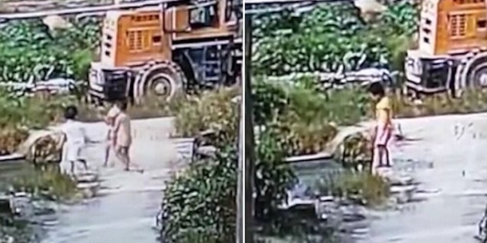 Шокирующее видео: две сестры пытались спасти 3-летнего брата, упавшего в пруд, — погибли все трое