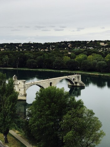 Aviņonas "Le Pont Saint-Benezet" – viduslaikos celts tilts.