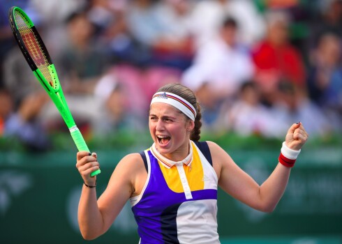 Latvijas vadošā tenisiste Aļona Ostapenko.