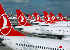 "Turkish Airlines" lidmašīnas Ataturka lidostā Stambulā.