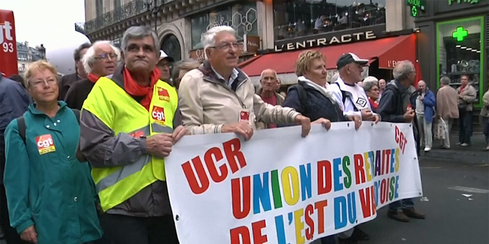 Francijas pensionāri iziet ielās, lai protestētu pret Makrona nodokļu reformu