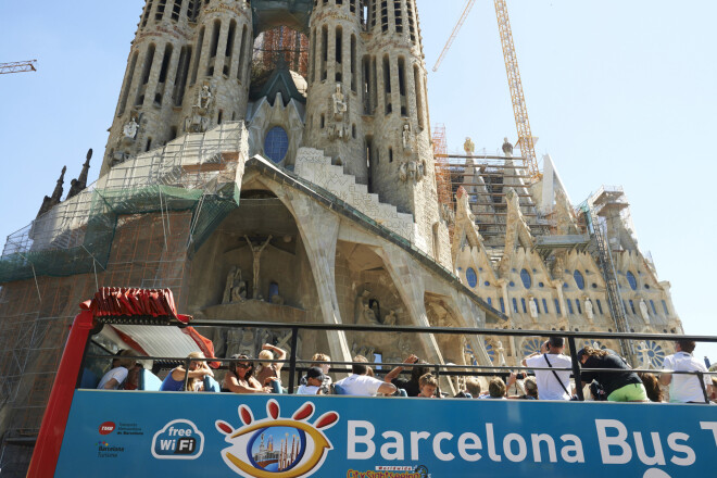 Skats uz Sagrada Familia.