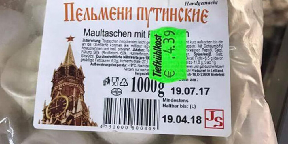Daugavpils uzņēmums skaidro, kāpēc savus pelmeņus nosaucis par "Putina pelmeņiem"