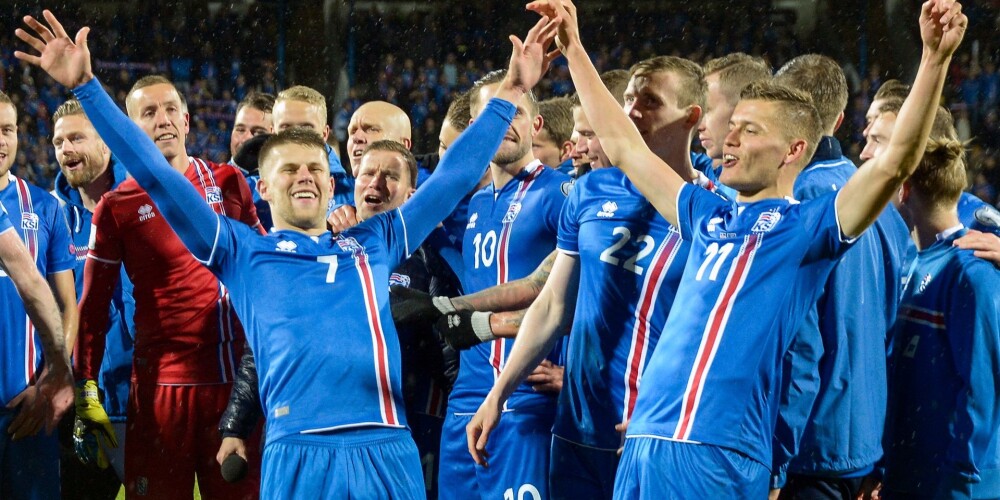 Pārsteidzošā Islande pirmo reizi vēsturē iekļūst Pasaules kausa finālturnīrā