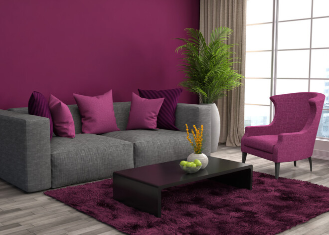 Maigi rozā akcenti un pat silti melni griesti... Nosauktas šobrīd modīgākās krāsas interjerā un apģērbā