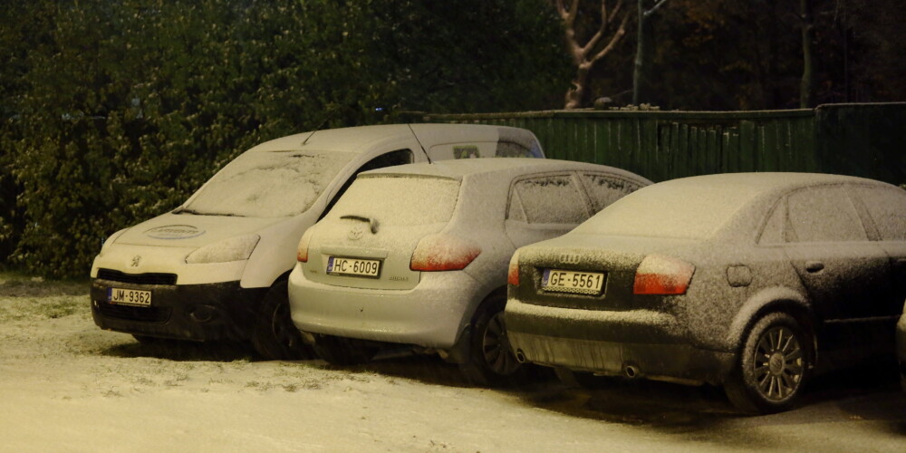 Местами в Латвии выпало 7 см снега