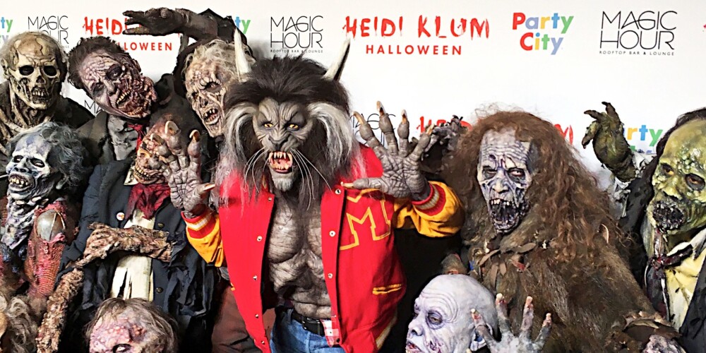 Хайди Клум (в центре) - королева Хэллоуина! 