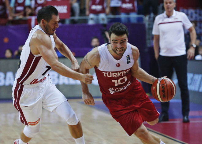 Turcijas basketbola izlasei spēlē pret Latviju nevarēs palīdzēt vairāki potenciālie līderi