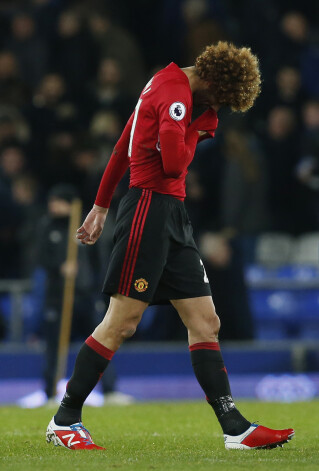 Football Soccer Britain - Everton v Manchester United - Premier League - Goodison Park - 4/12/16 Manchester United's Marouane Fellaini looks dejected after the game   Reuters / Andrew Yates Livepic EDITORIAL USE ONLY.No use with unauthorized audio, video, data, fixture lists, club/league logos or "live" services. Online in-match use limited to 45 images, no video emulation. No use in betting, games or single club/league/player publications. Please contact your account representative for further details