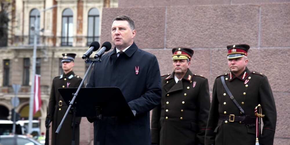 Vējonis paziņo, ka Latvija militārā ziņā nekad nav bijusi tik stipra un droša