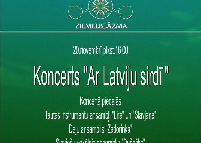 Aicina uz koncertu “Ar Latviju sirdī”