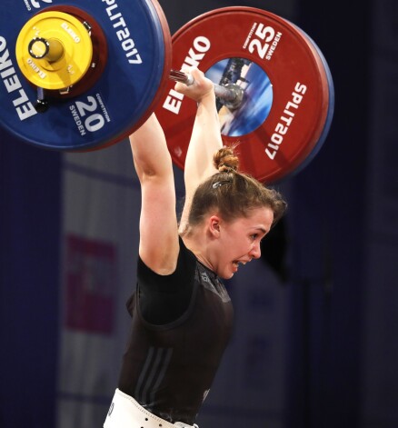 Latvijas sieviešu svarcelšanas dārgums Rebeka Koha.