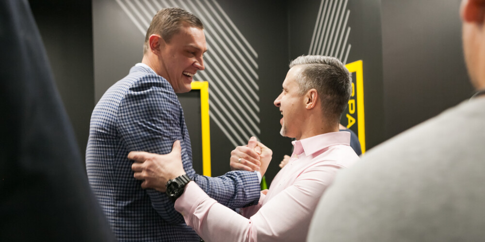 Fitnesa kluba atklāšanas pasākumā liels pārsteigums bija mūsu bijušās NBA zvaigznes Andra Biedriņa ierašanās.