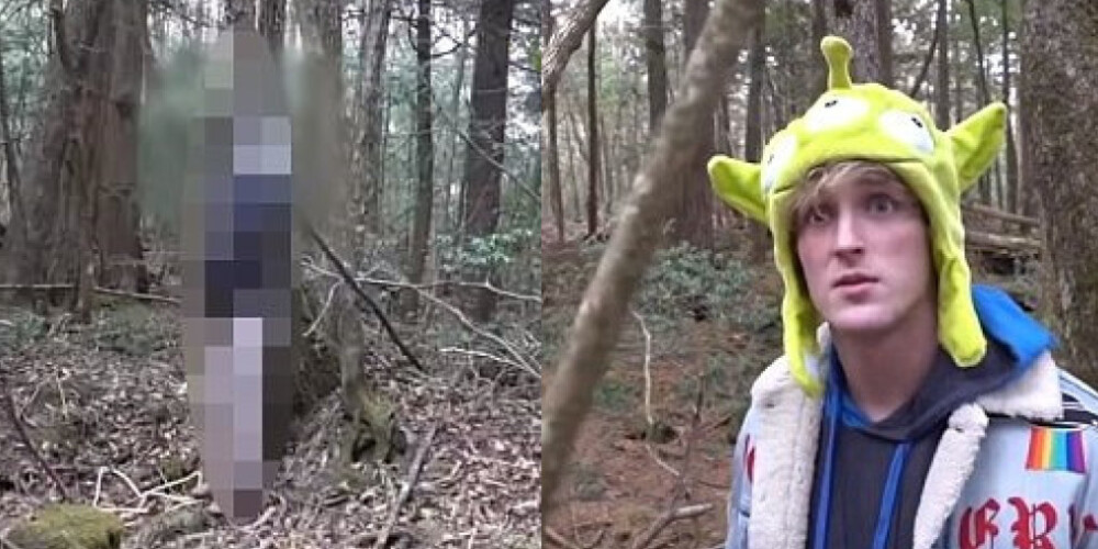 „You Tube” zvaigznei novēl „degt elles liesmās” par video ar mežā pakārto vīrieti