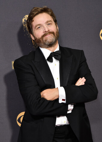 Zaks Galifjanakis pērn „Emmy” balvu ceremonijas vakarā.