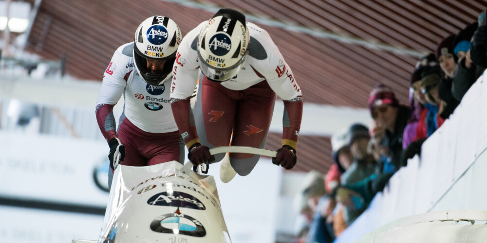 Ķibermaņa divniekam trešā vieta grūtajā Altenbergā; cerība par trim Latvijas ekipāžam olimpiskajās spēlēs jāaizmirst