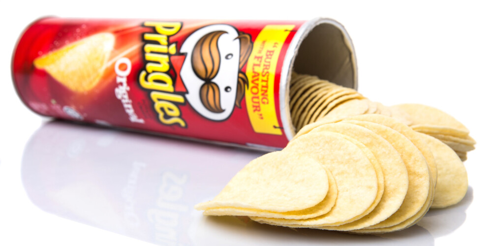 Visgrūtāk pārstrādāt ir "Pringles" čipsu bundžas