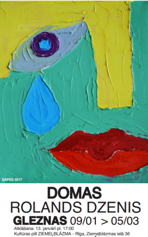 Rolanda Dzeņa izstādes afiša.