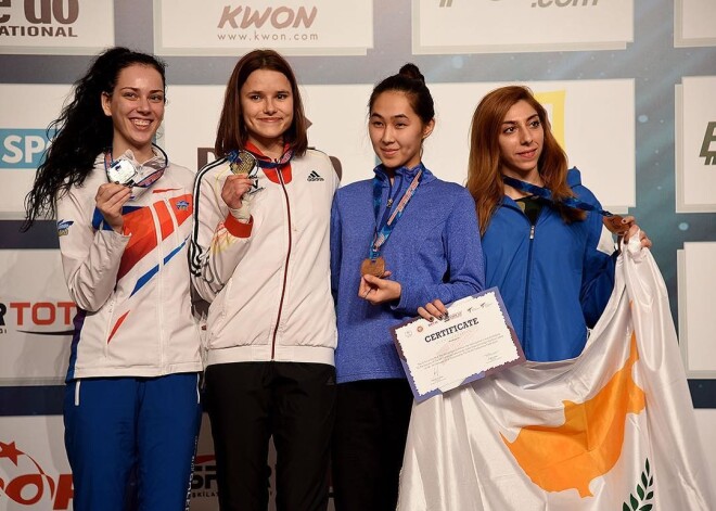 Taekvondo cīkstone Inese Tarvida pārspēj Rio vicečempioni, triumfējot Eiropas klubu čempionātā