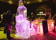 Ledus skulptūru festivāls Jelgavā noslēdzies, bet darbus vēl var apskatīt. FOTO
