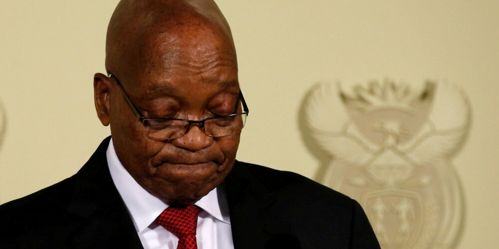 Dienvidāfrikas prezidents Džeikobs Zuma atkāpjas no amata