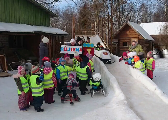 Mazie rūjienieši ar fantastisku video sveic mūsu skeletonistus un bobslejistus