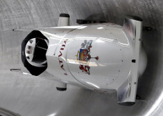 Latvijas bobsleja pilota Oskara Melbārža un stūmēja Daumanta Dreiškena ekipāža.