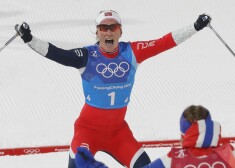 Mārita Bjergena nodrošina Norvēģijai uzvaru stafetē un noķer Bjērndālenu medaļām bagātāko olimpiešu sarakstā