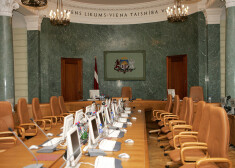Latvijas Republikas Ministru kabineta sēžu zāle.