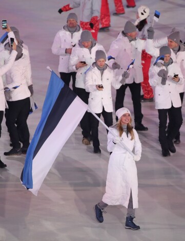 Saskijai Alusalu tika uzticēta Igaunijas karoga nešana Phjončhanas olimpisko spēļu atklāšanas ceremonijā.