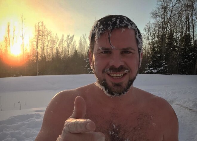 Brrr! Mīnus 18 grādos Busulis un Lācis izmetas puspliki