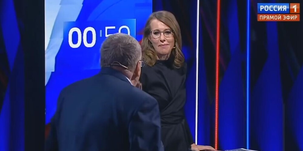 Жириновский обругал Собчак матом во время дебатов