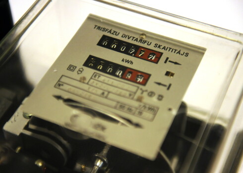 Elektrības skaitītājs.