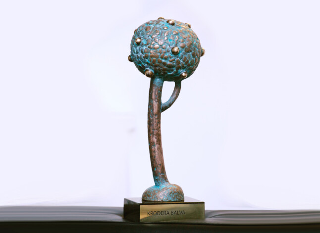 Mākslinieka Aivara Vilipsōna veidotā statuete – mets topošajam Krodera piemineklim Valmierā.