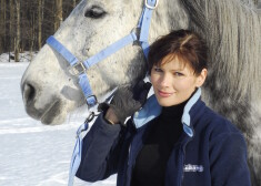 Ieva Aleksandrova-Eklone ar savu zirgu Milordu.
