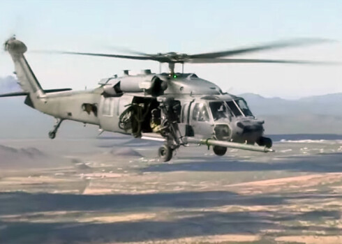 Avarējis helikopters "Sikorsky HH-60 Pave Hawk".