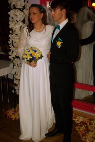 Katrīne un Edgars 2012. gadā savā kāzu dienā.