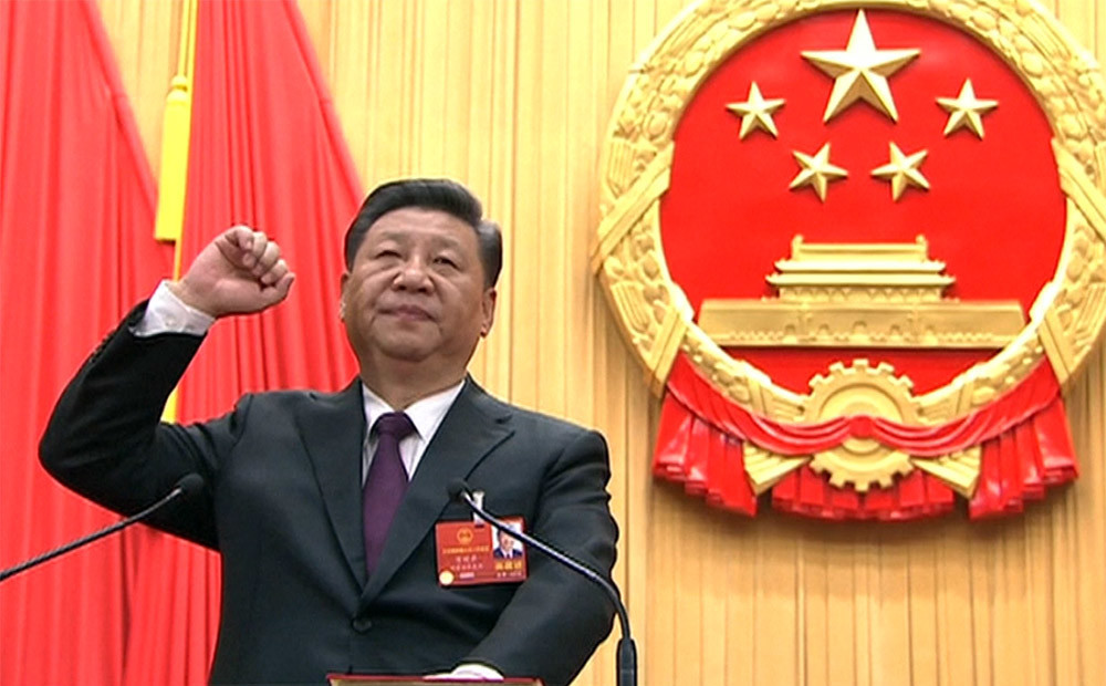 Ķīnas parlaments vienbalsīgi pārvēlējis Sji Dzjiņpinu prezidenta amatā