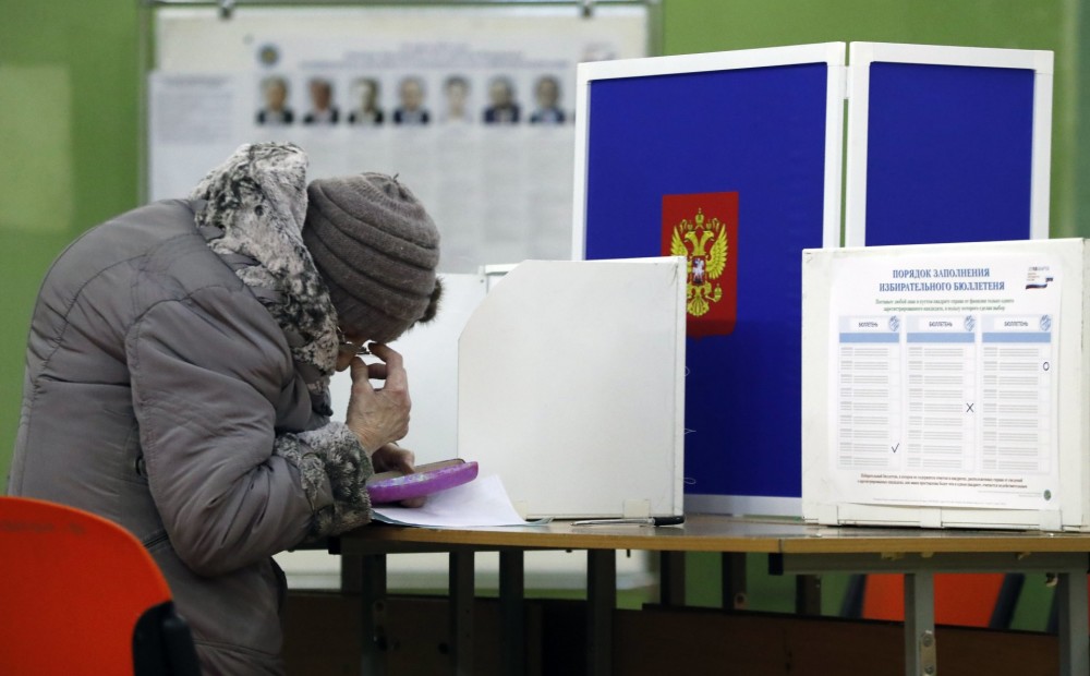 Krievijā prezidenta vēlēšanu rezultāti anulēti piecos iecirkņos