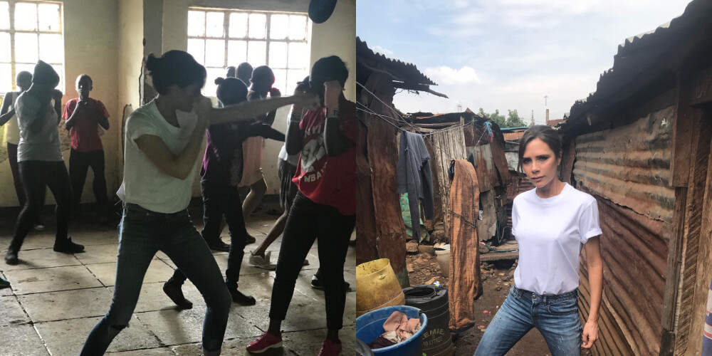 Виктория Бекхэм в Кении: бокс, благотворительность и общение с местными жителями