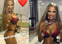 Jaunā bikini fitnesa zvaigzne Nikola Ambrazaitis-Kovaļčuka.