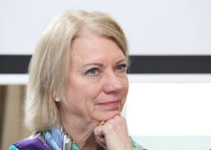 Latvijas Operetes fonda patronese Ilze Jurkāne piedalās preses konferencē, kurā fonds informē par iniciatīvu "Atjaunosim Operetes teātri Latvijā".