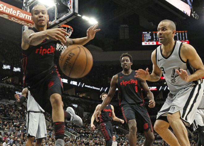 Dāvja Bertāna "Spurs" izcīna svarīgu uzvaru pār "Trail Blazers"