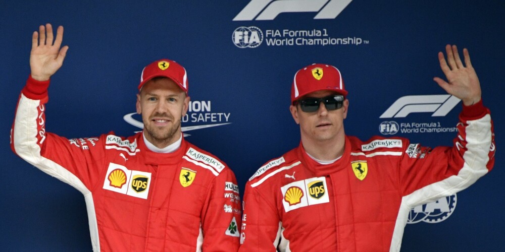 "Ferrari" piloti Fetels un Reikenens izcīna dubultuzvaru arī Ķīnas "Grand Prix" kvalifikācijā