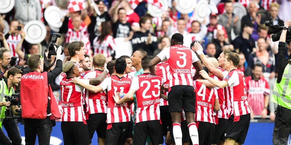 PSV pēc uzvaras pār "Ajax" 24. reizi uzvar Nīderlandes futbola čempionātā